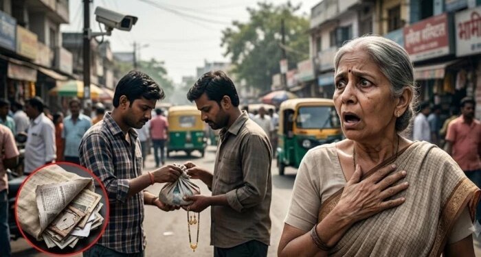 भोपाल में 500 रुपये के असली नोट दिखाकर थमा दी नकली गड्डी, ठग ने बुजुर्ग महिला उतरवाए सोने के जेवर