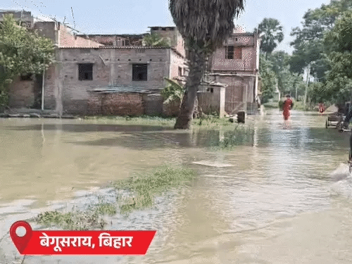 बिहार के 6 जिलों के 255 गांवों में बाढ़:राज्य का 73% हिस्सा बाढ़ प्रभावित; यूपी में 15 नदियां खतरे के निशान से ऊपर